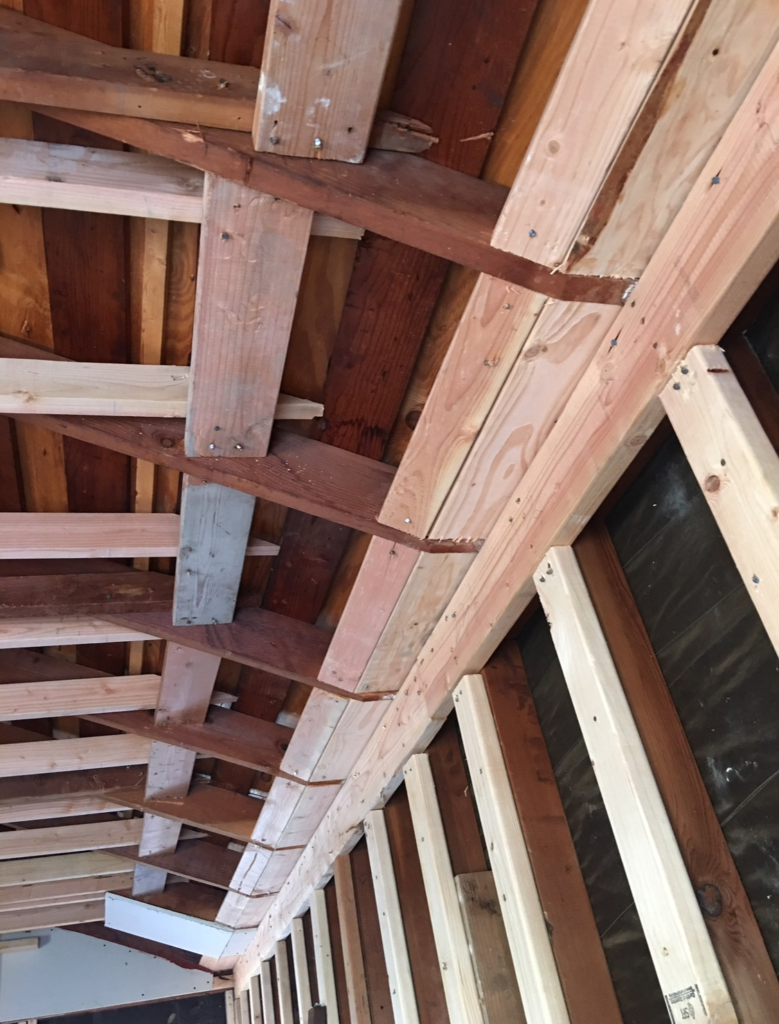 Full home renovation framing in progress