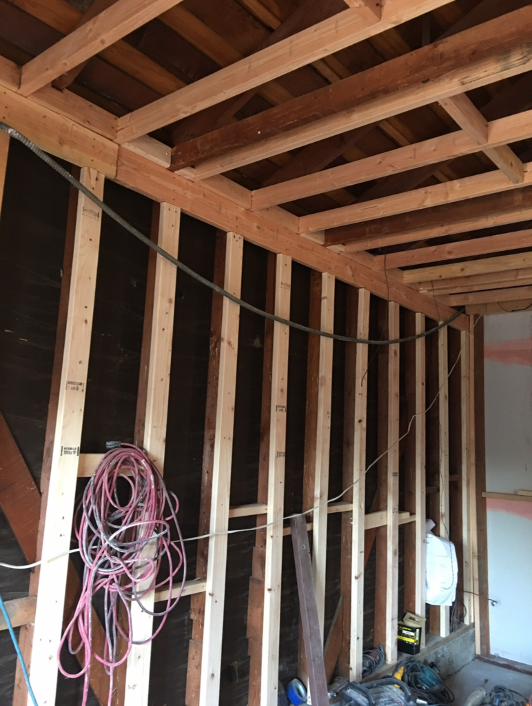 Full home renovation construction framing