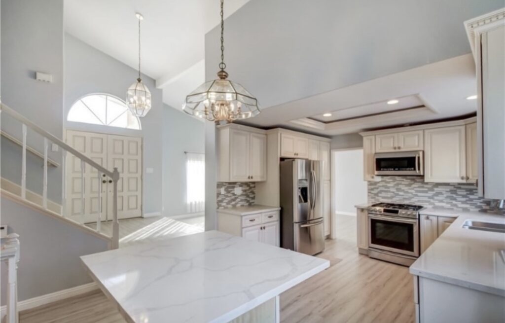 Completed open-plan kitchen renovation