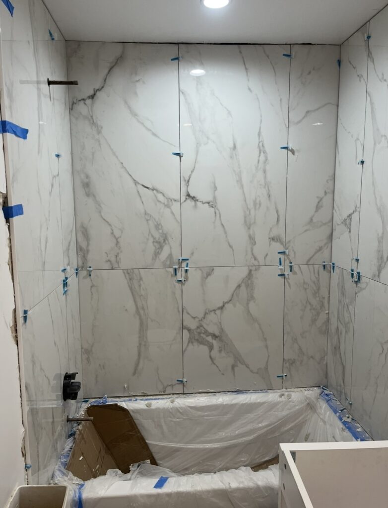 Bathroom renovation in progress
